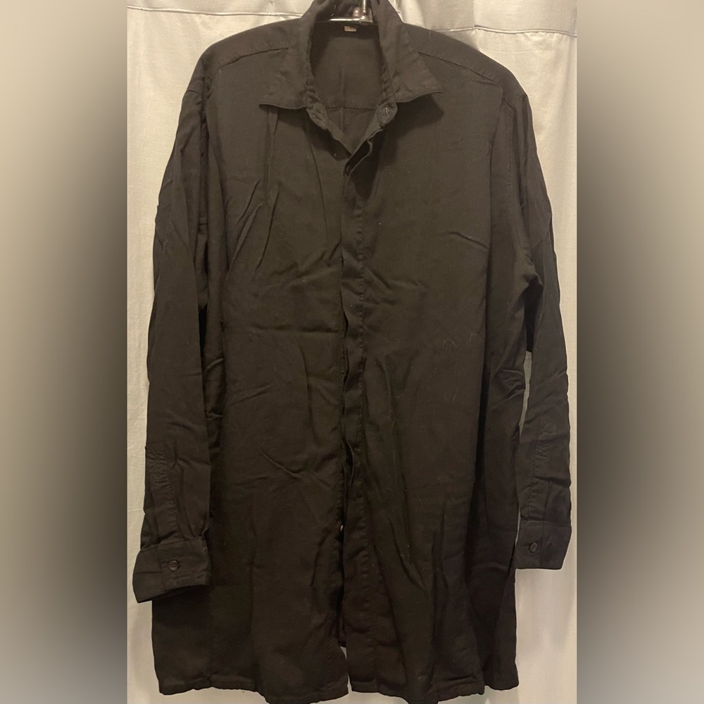 Vintage black small button down blouse